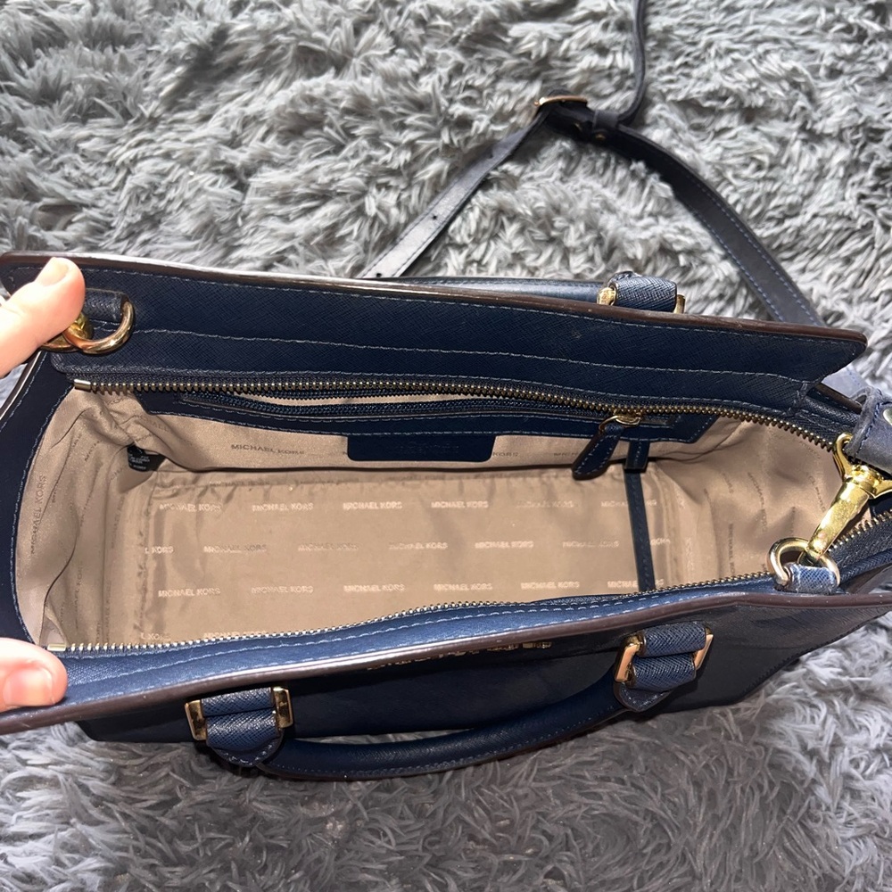 Navy blue Michael Kors purse